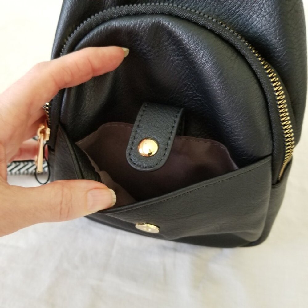 NWT! Telena Soft Faux Leather Shoulder/Crossbody Bag w/Anti-Theft & Adjust Strap - Picture 13 of 14